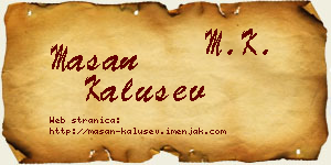 Mašan Kalušev vizit kartica